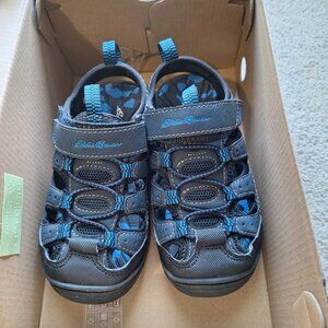 Eddie Bauer Kids Boys Black and Navy Blue Sandal